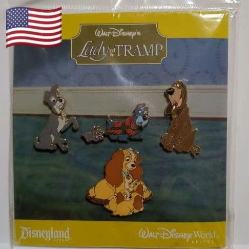 海外 ディズニー WDW ピンバッジ わんわん物語 レディ トランプ ピンバッチ