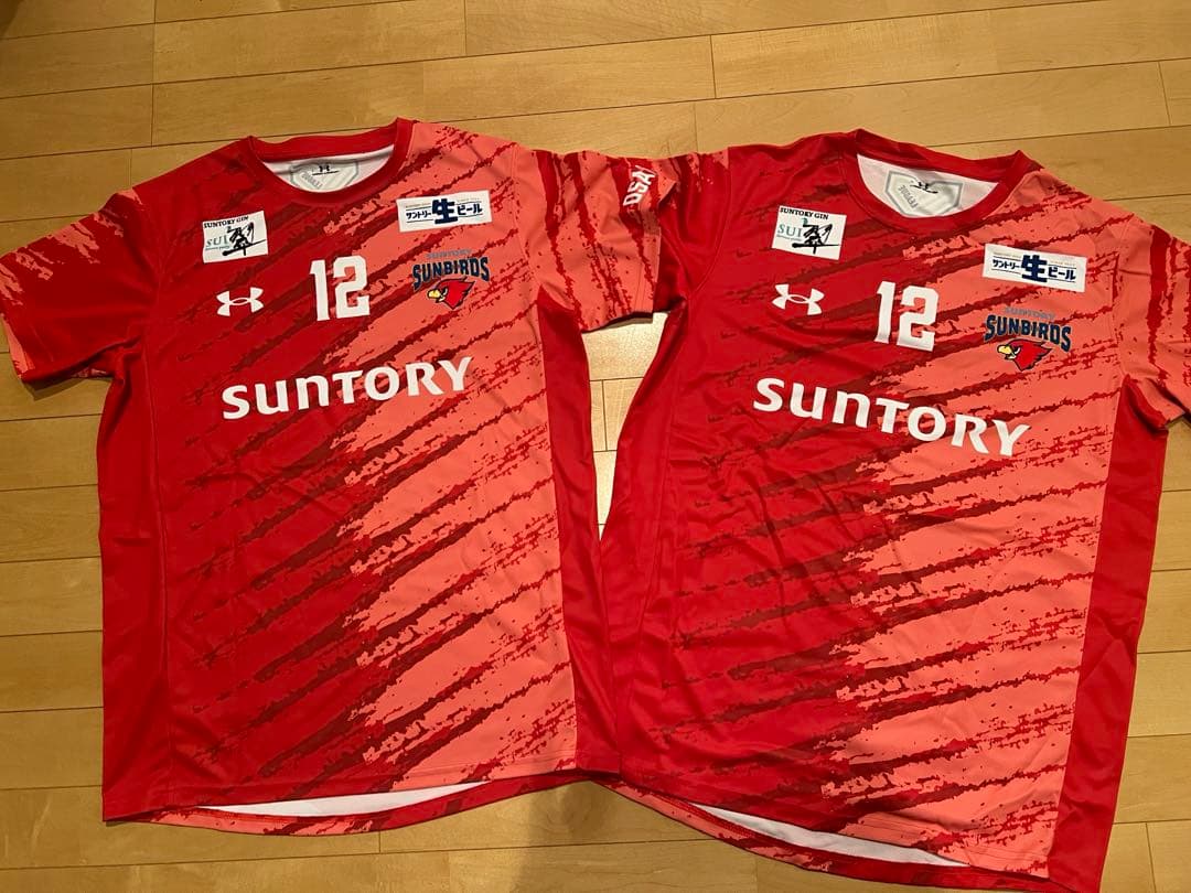 サントリーサンバーズ バレーボールレプリカシャツ 赤 12 高橋藍 2枚セット
