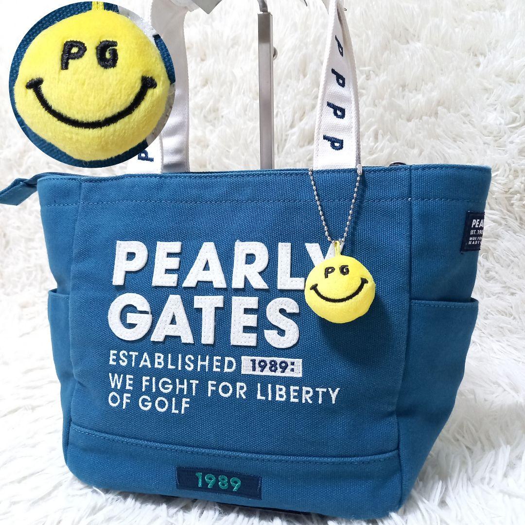 ●良品● パーリーゲイツ　ワッペン　スマイル　ゴルフ　カートバッグ　チャーム付き