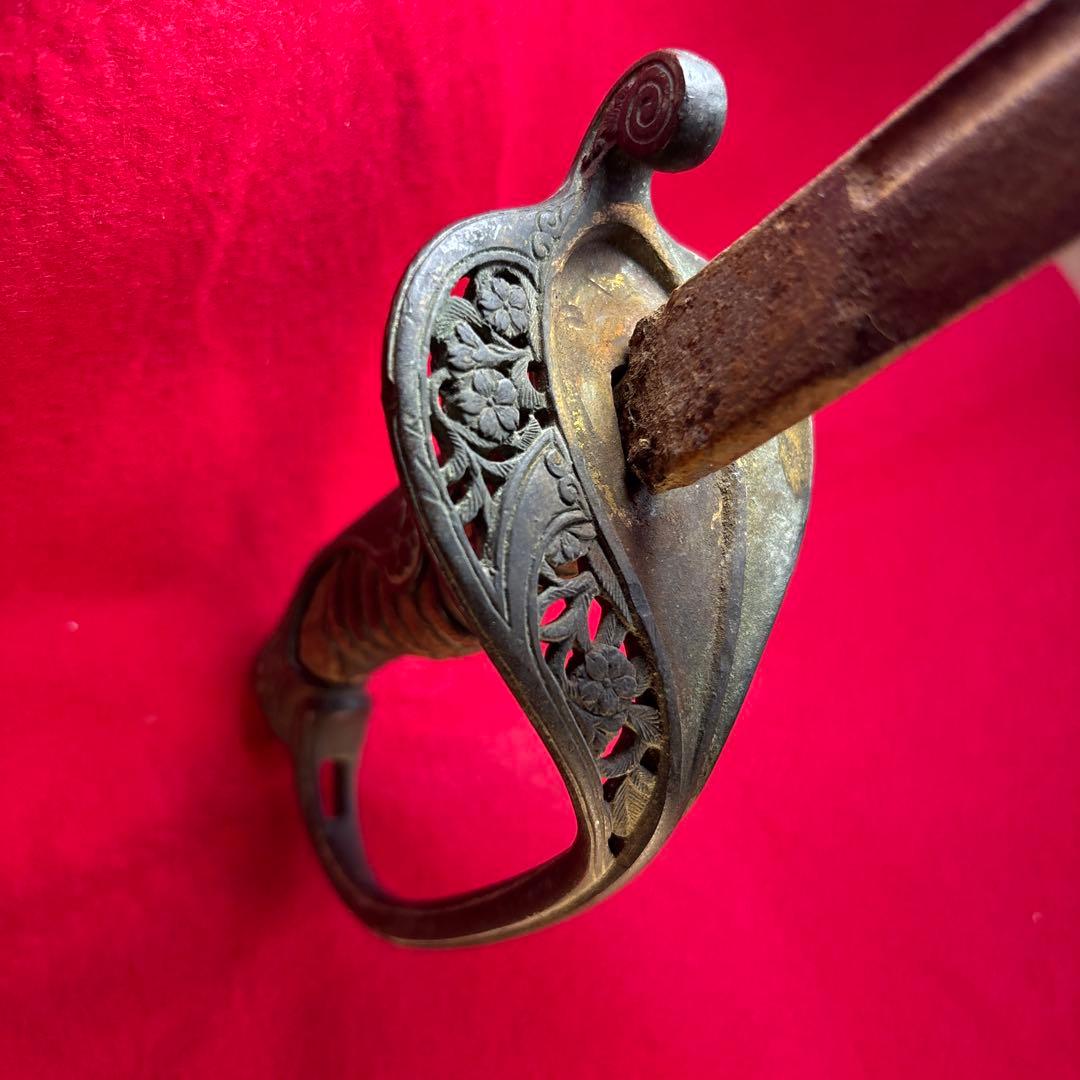 指揮刀　切断済み　アンティーク　刃無し　旧日本軍？　旧日本警察？