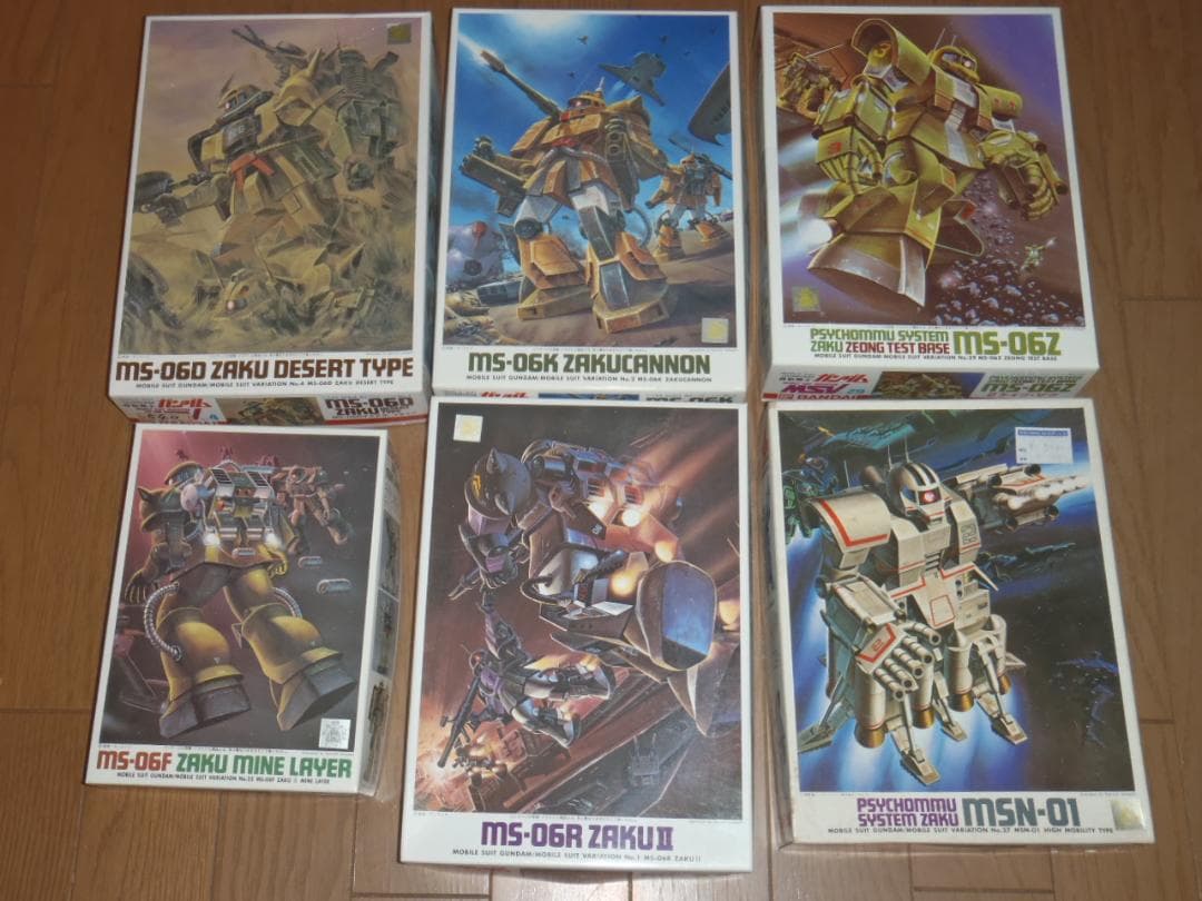 MSVザクシリーズ６体セット　旧キット　ガンプラ　機動戦士ガンダム パーツ欠品有