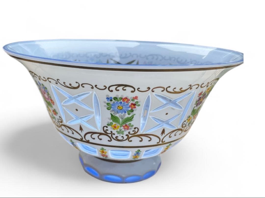 ボヘミア 水指し　花瓶　ボヘミアグラス