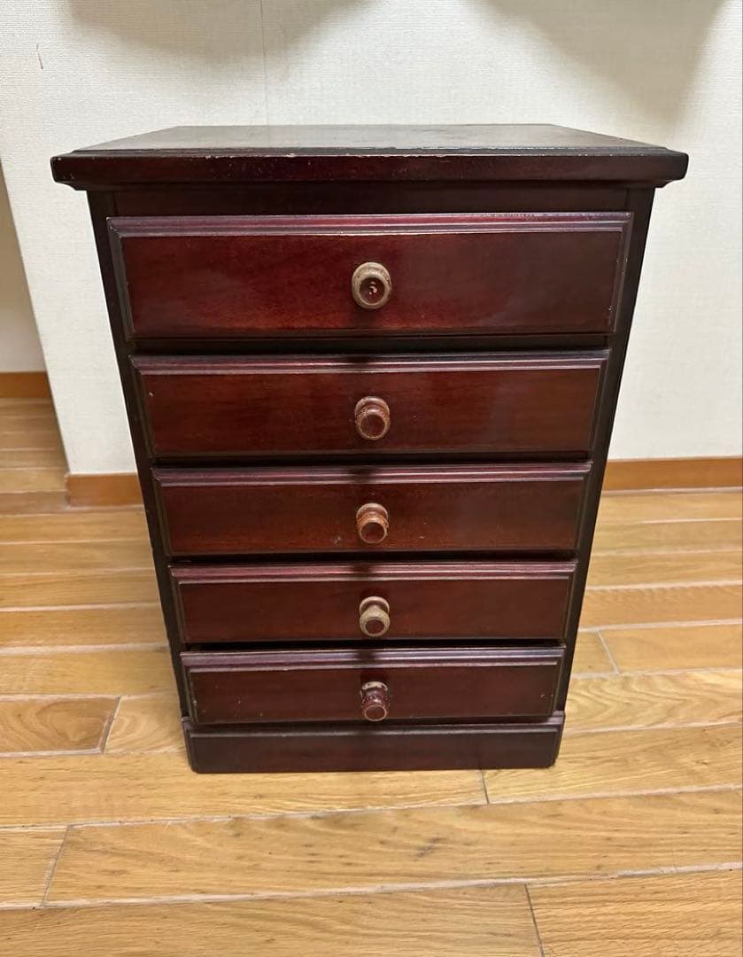 昭和レトロ　チェスト 5段引き出し 民芸風家具 アンティーク　古民家インテリア