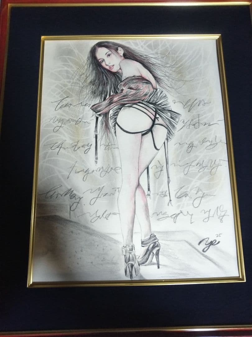 裸婦、美人画、６号、しなりS、山本英二、真作、肉筆、高級額縁、高塚省吾、森本草介