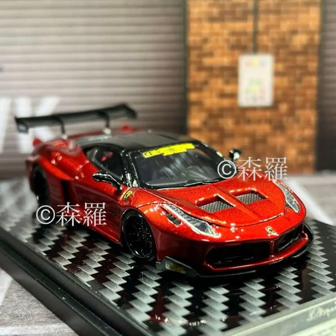 現品 LBWK Ferrari フェラーリ 458 GT 1/64 赤 ミニカー