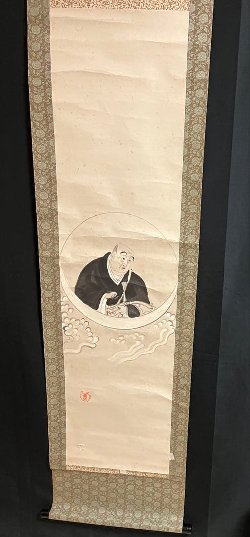 円光大師 法然上人像 掛軸 肉筆 仏画 禅画 江戸後期〜明治期頃　寺院