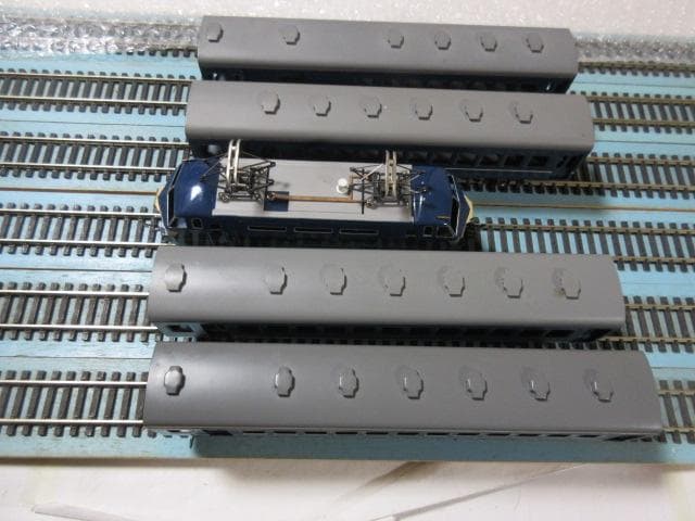 ミニ ブルートレイン列車セット（HOゲージ） （金属製/カツミ・エンドウ製品）