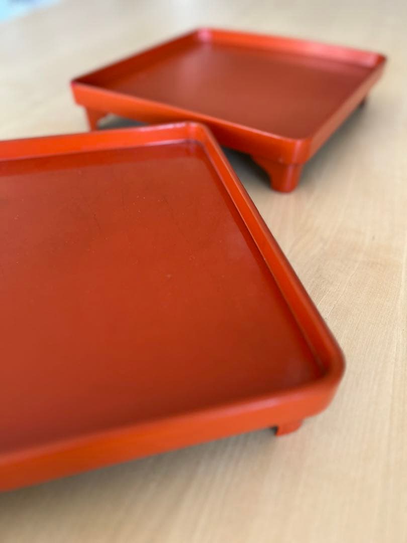 骨董　江戸末期　脚付き　盆4枚