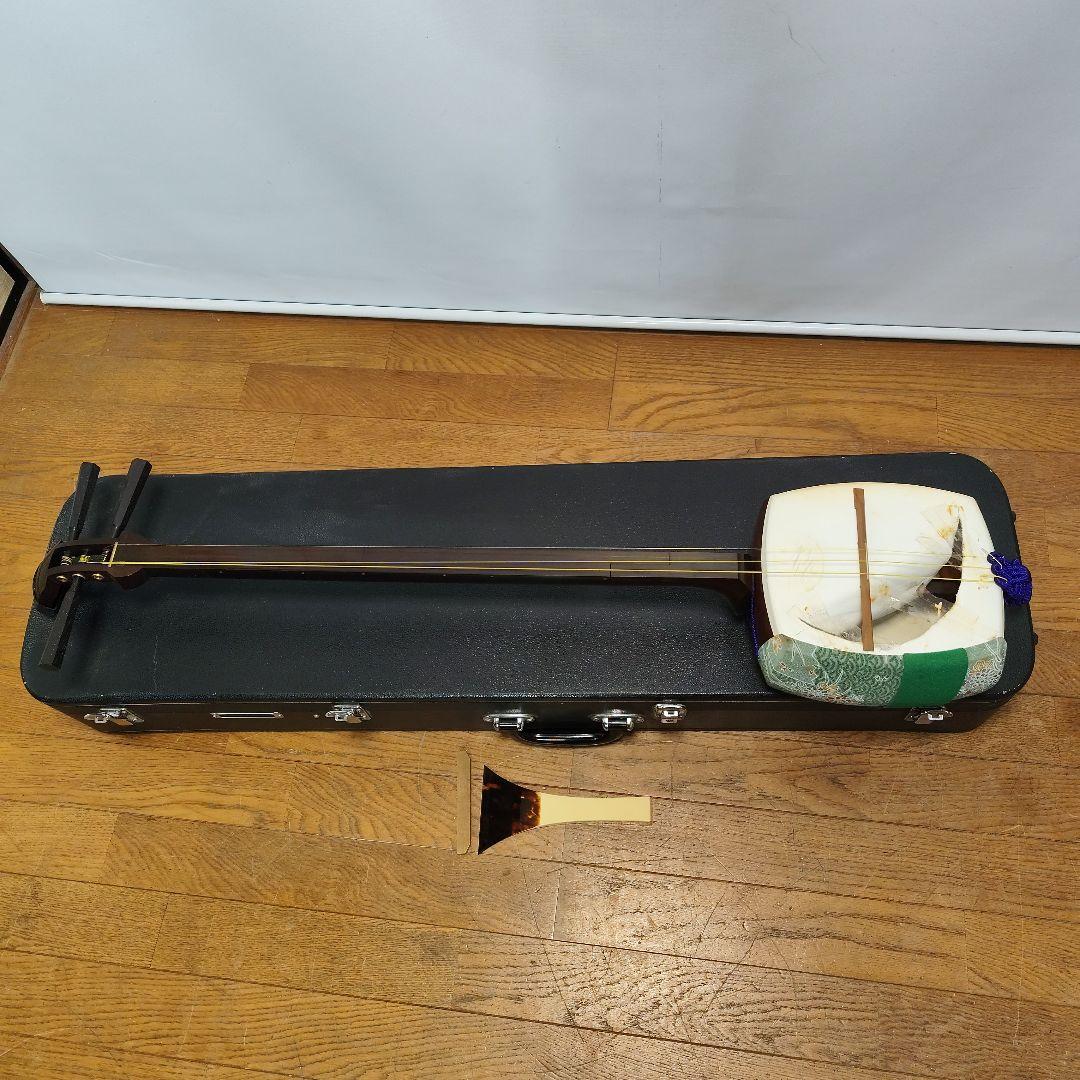 太棹 三味線本体 バチ、ケース付き