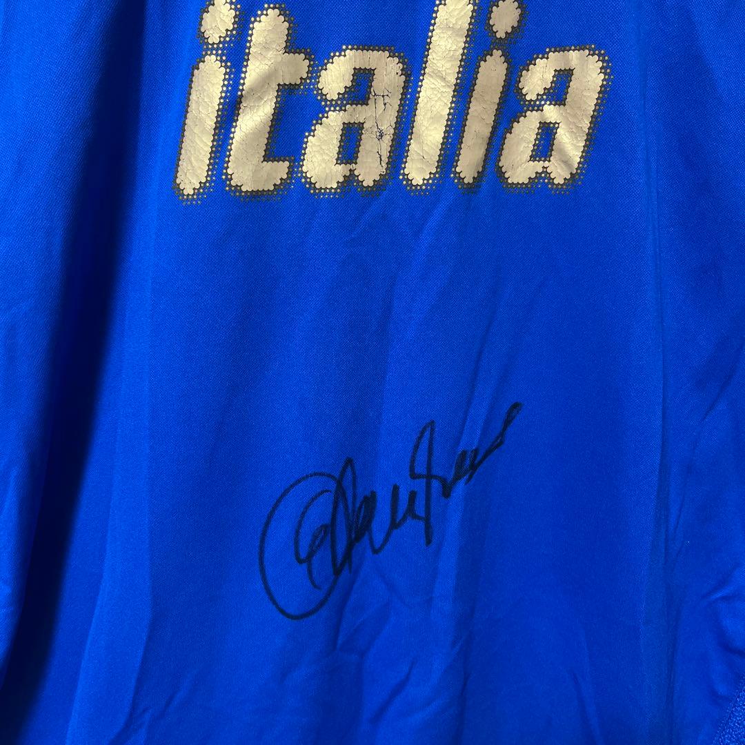 【週末値下】イタリア代表ユニフォーム　デル・ピエロ、バレージ他直筆サイン入り