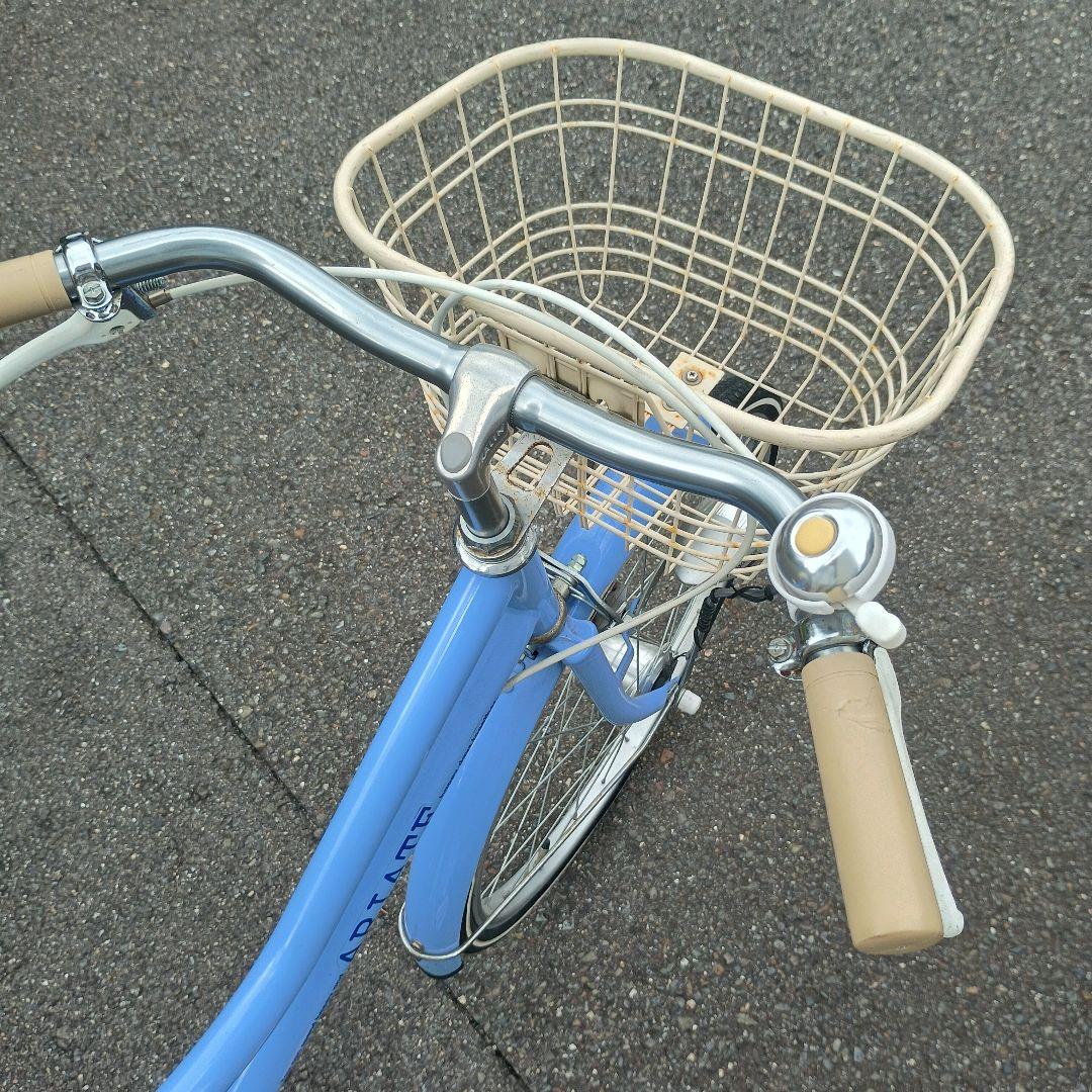 【手渡し限定】ARIATE 青色 子供用自転車 前カゴ付き　22インチ
