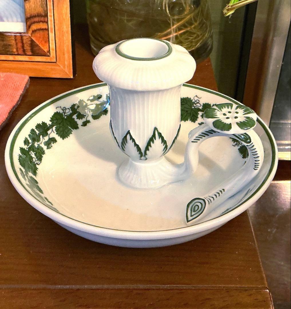 マイセン　葡萄葉キャンドルホルダー