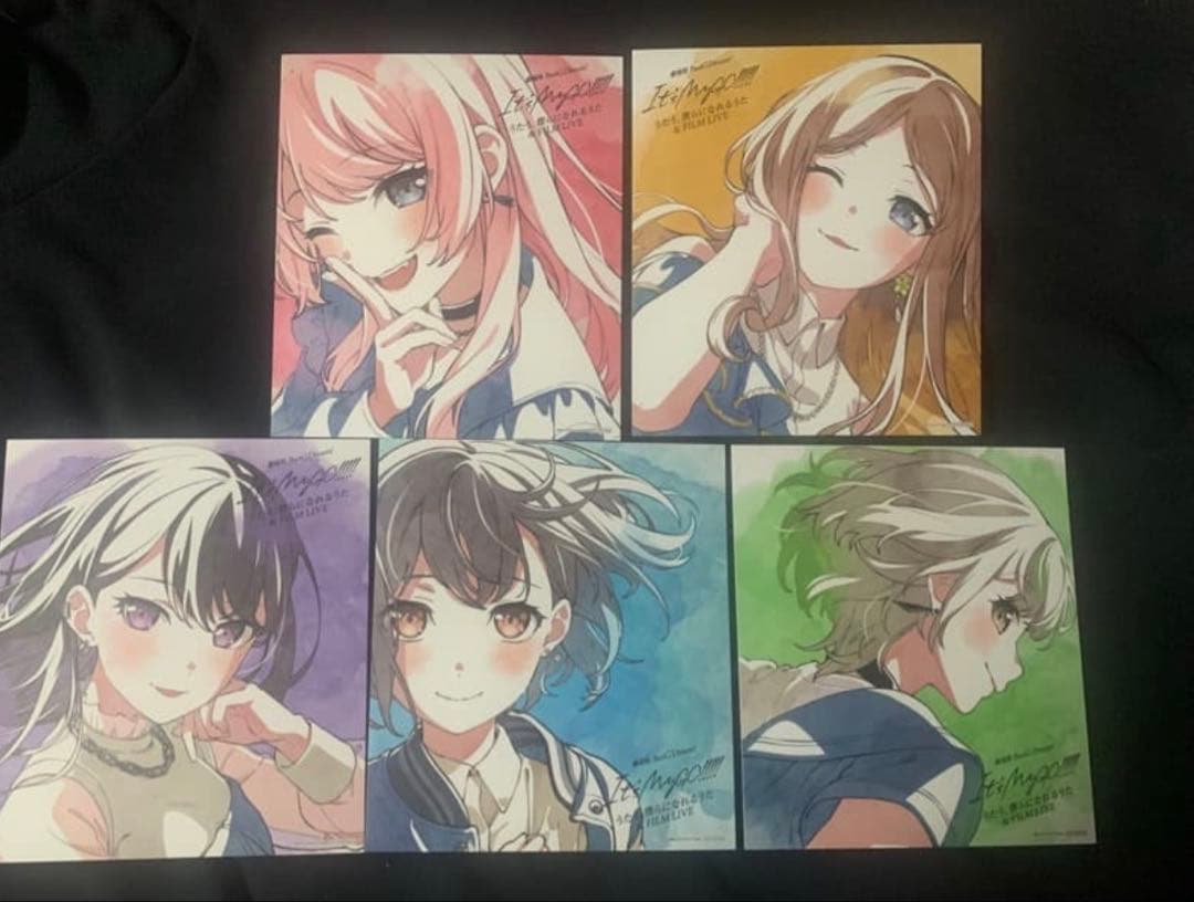 バンドリ MyGO!!!!! 後編 入場者特典 色紙風カード 5種 コンプ