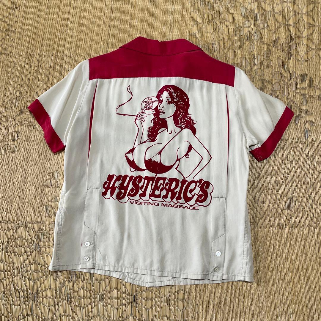 当時物 ヒステリックグラマー ボーリングシャツ 赤 レッド ロゴ 平成 90s