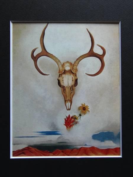 オキーフ、夏の日、希少画集画、新品額装付