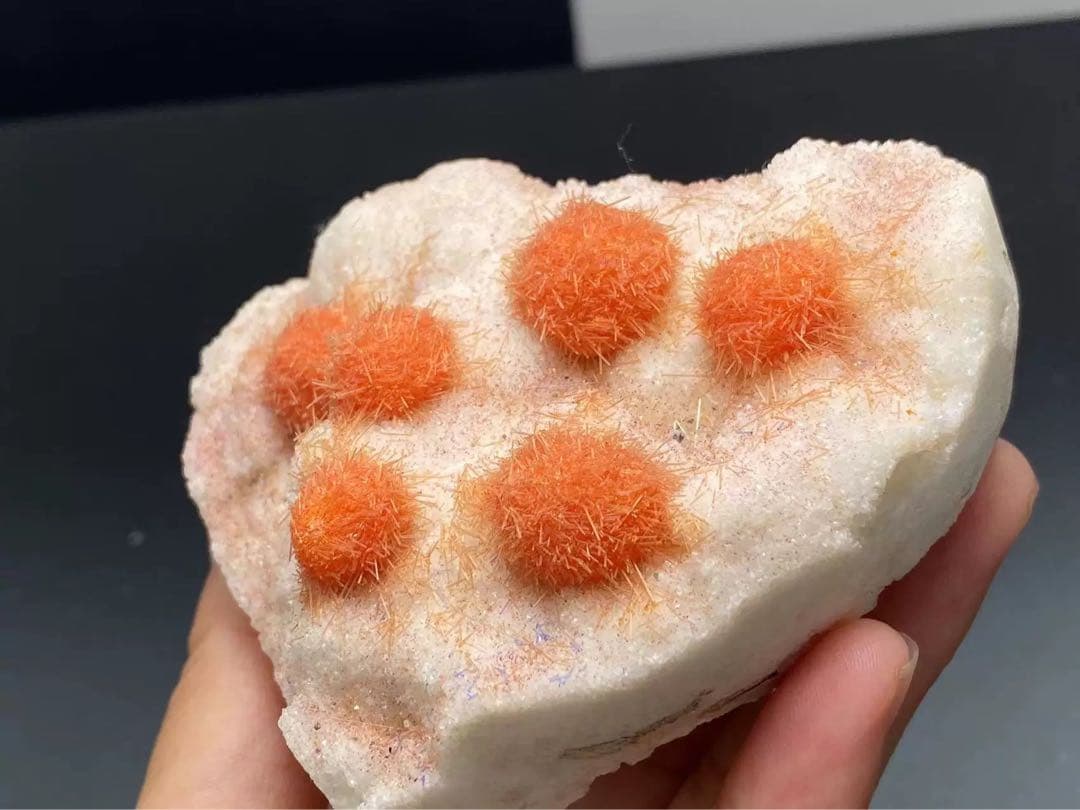 「ポンポンハート」トムソナイト 沸石 鉱物標本　置物