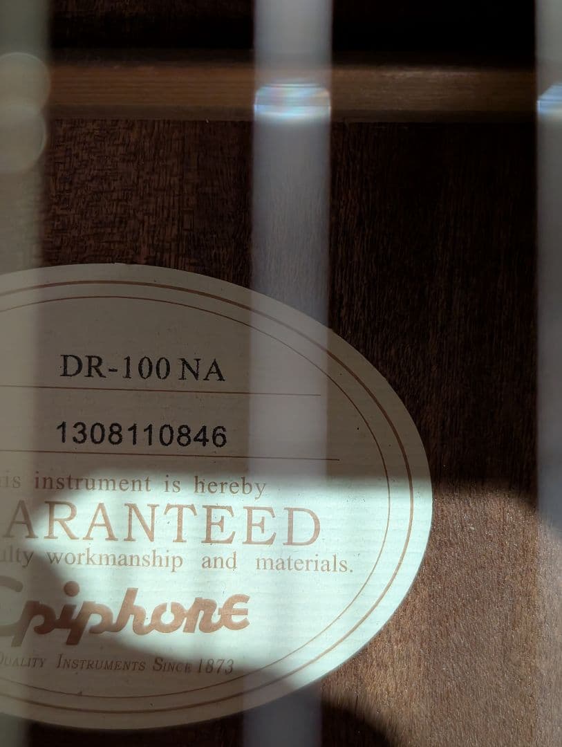 良音/Epiphone　DR-100NA 改チューナー付エレアコ