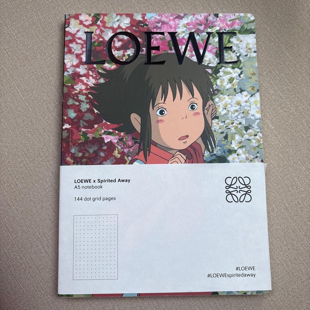 ロエベ LOEWE ジブリ 千尋　ノート 袋　湯札　リボン　千と千尋　ノベルティ