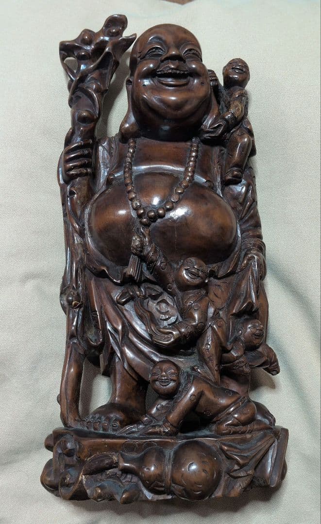 木彫り置物　布袋様