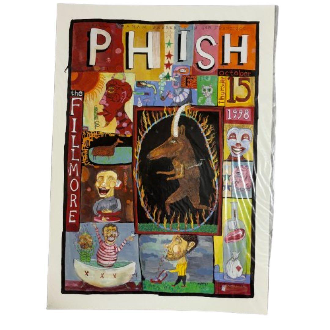 レア PHISH 1998 Fillmore Poster フィッシュ ポスター