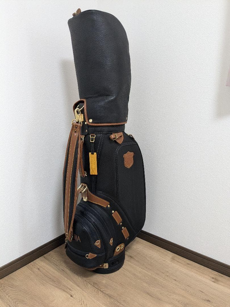【美品】HONMA ブラック キャディバッグ 黒　ゴルフ　ゴルフバック　おしゃれ