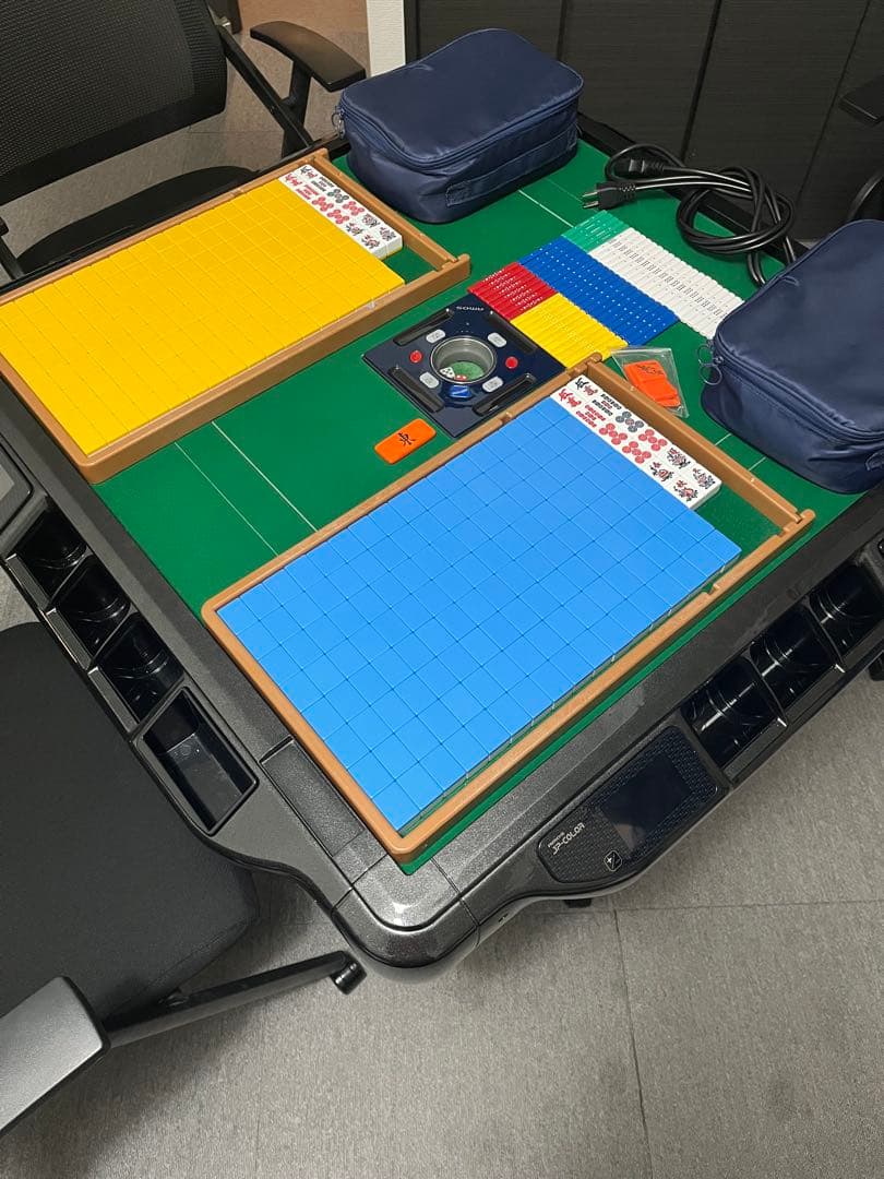 【椅子4脚セット】AMOS JP-EX COLOR 全自動麻雀卓 折りたたみ式