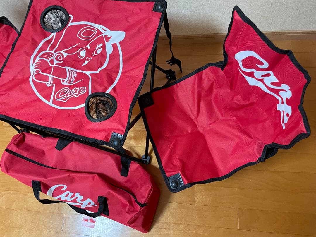 広島カープ 2018 限定★折り畳み式テーブル＆椅子セット②