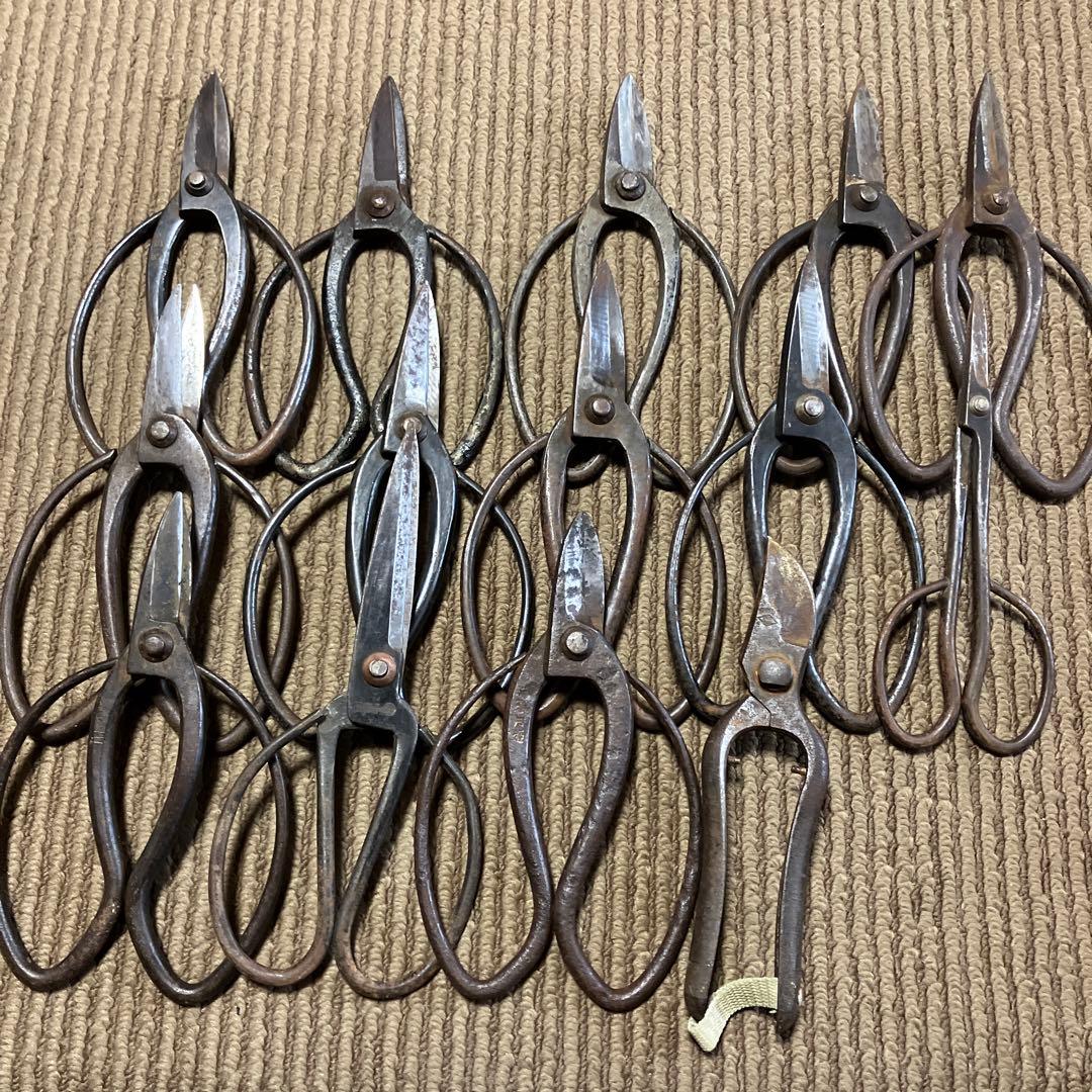 剪定鋏　茶鋏　ハサミ　14本　王麻子　松王　月姫