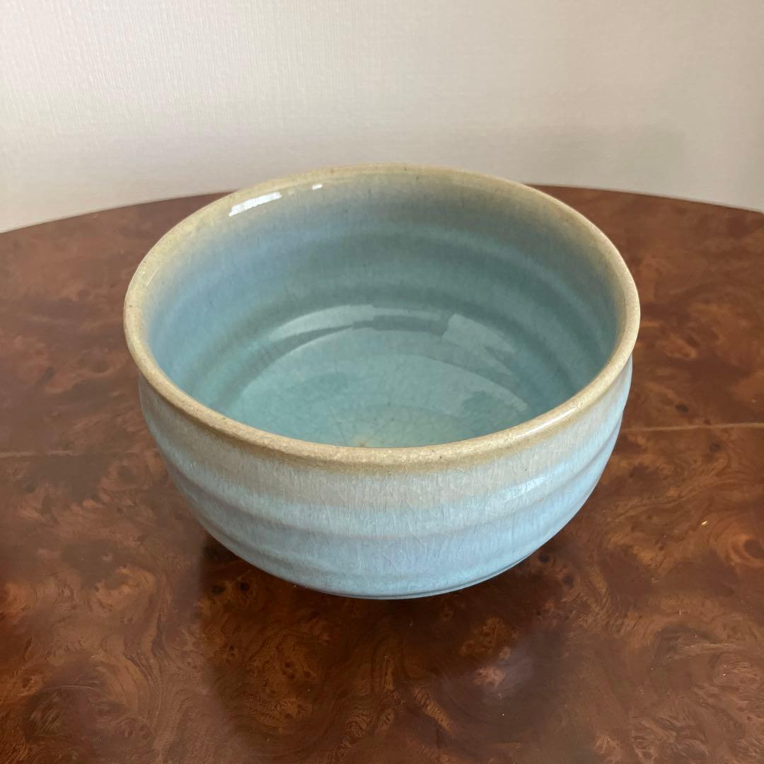 3代目　諏訪蘇山　茶道具　茶碗　青磁