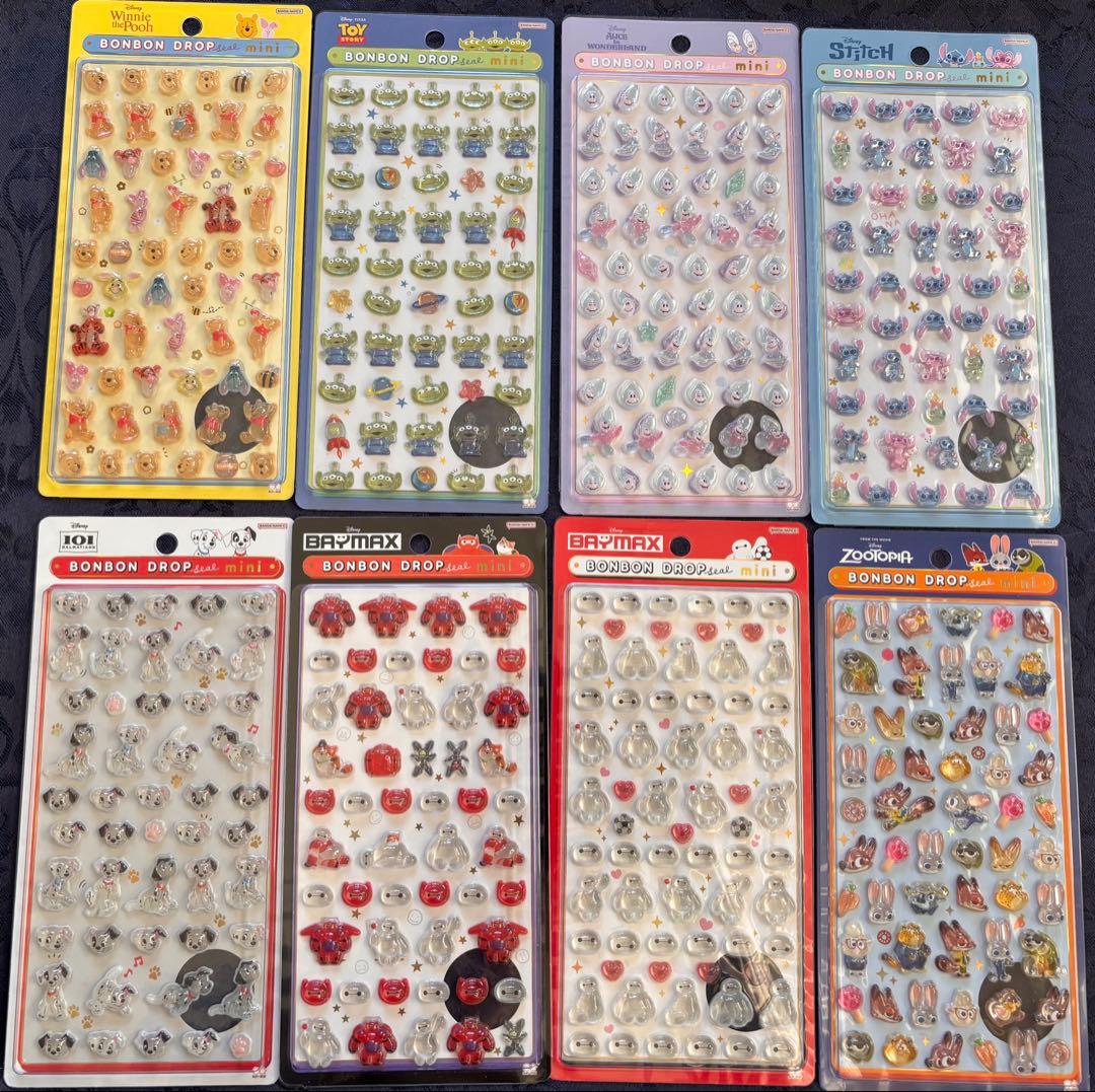 ボンボンドロップシール　ミニ　ディズニー ８つ 正規品