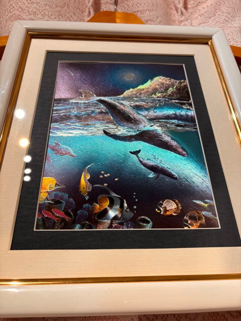 希少！ラッセン　絵　画　立体　複製画