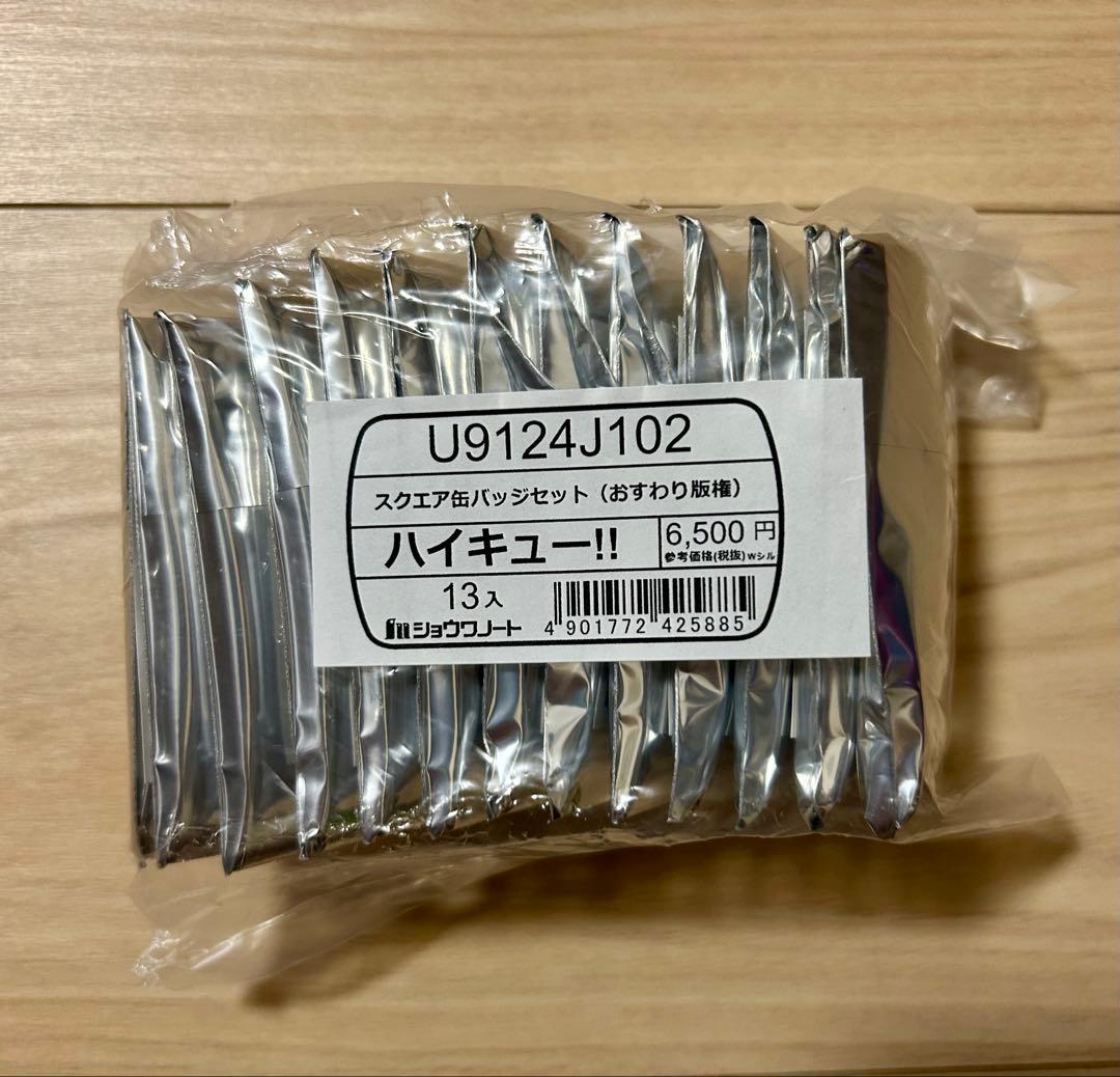 【未開封】ハイキュー!! スクエア缶バッジ【おすわり】13個コンプセット