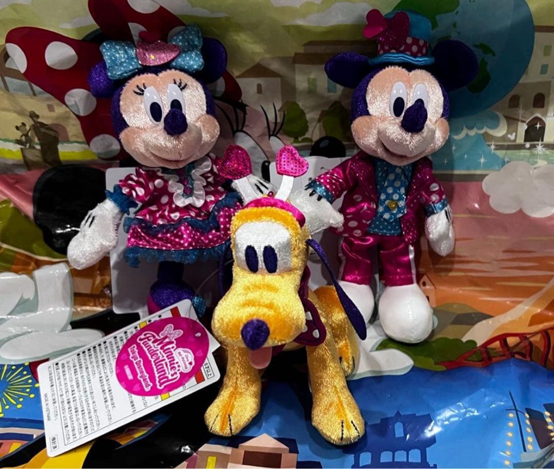 パルパルーザ ミニファン　ミニー　ミッキー　プルート　ぬいぐるみバッジ