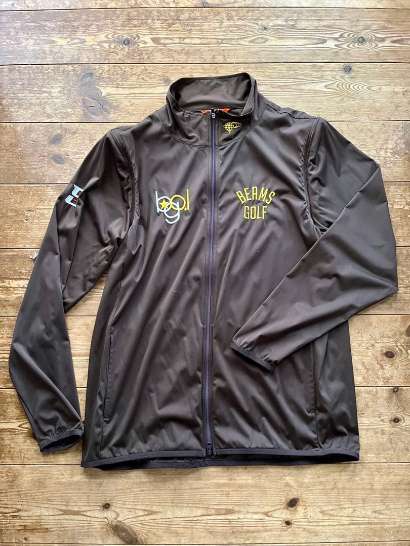 BEAMS GOLF Wジップ　2way ジャケット ブラウン XL ベスト