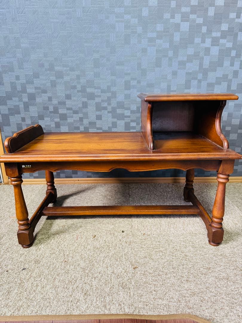 カリモク Karimoku レトロ 家具 テレフォンベンチ チェア 電話台 収納