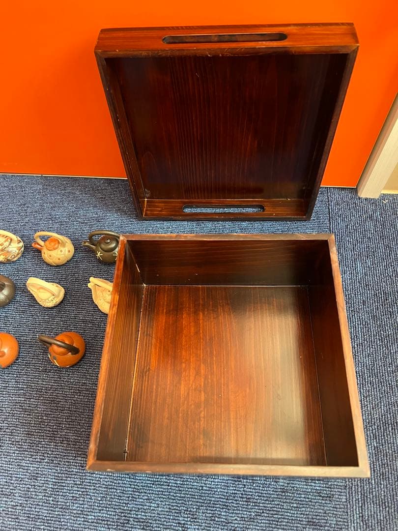 1135  急須　ミニチュア　8客　中国茶器　木箱付き