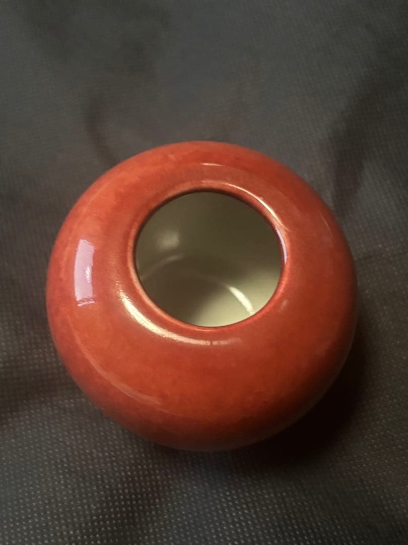 中国古美術品　清の時代　郎窯紅　水盂 水滴8cm