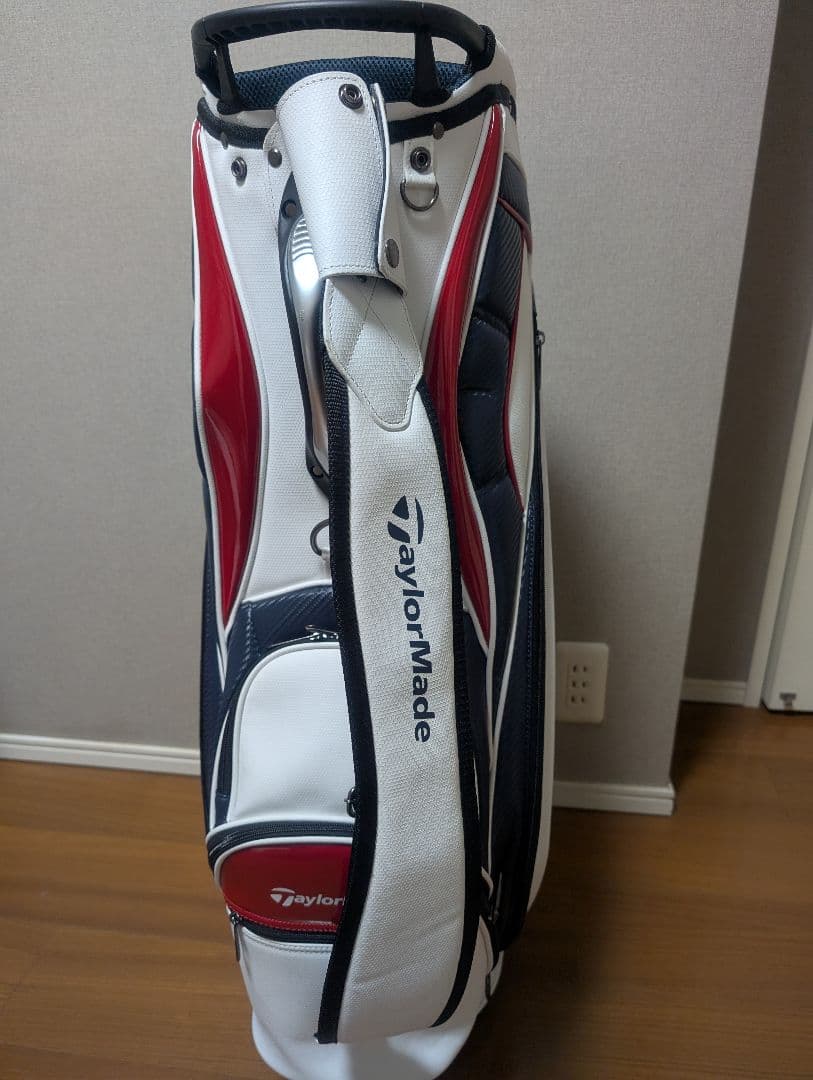 TaylorMade TJ083キャディバッグ ホワイト/ネイビー/レッド
