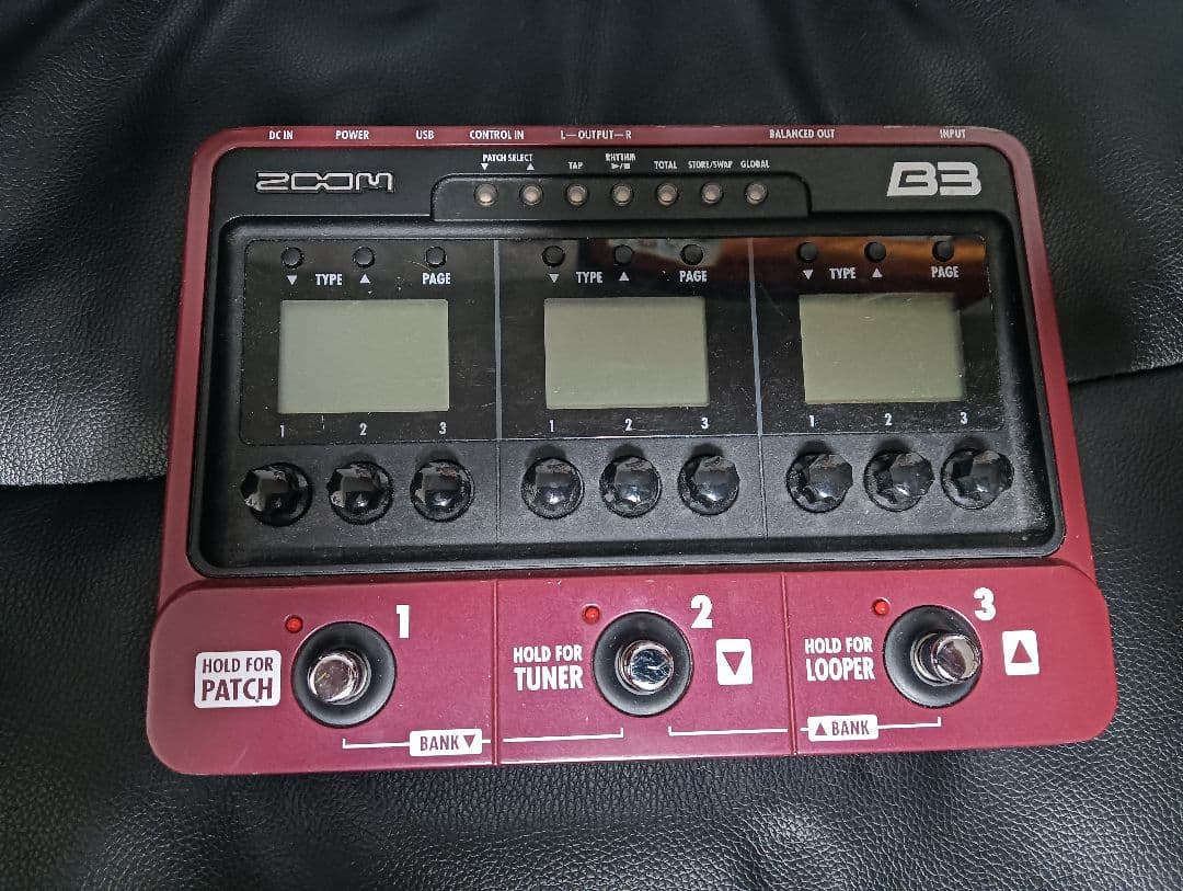 ZOOM B3 ベースエフェクター 赤