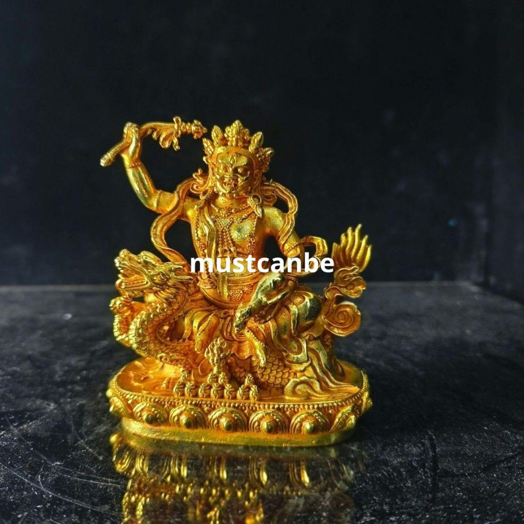 密教仏像 白財神像 車載神像 銅製 置物