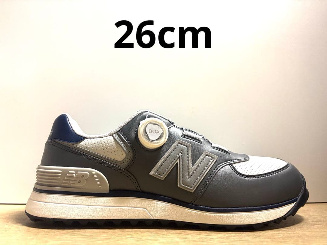 未使用 26cm 2E ニューバランスゴルフシューズUG574BJ4 グレー