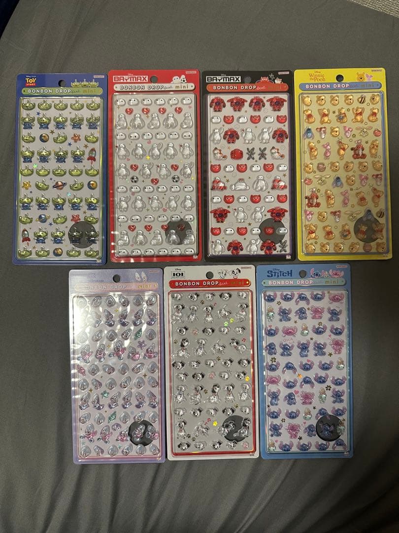 ディズニーザマーケット ボンボンドロップシールミニ　7種