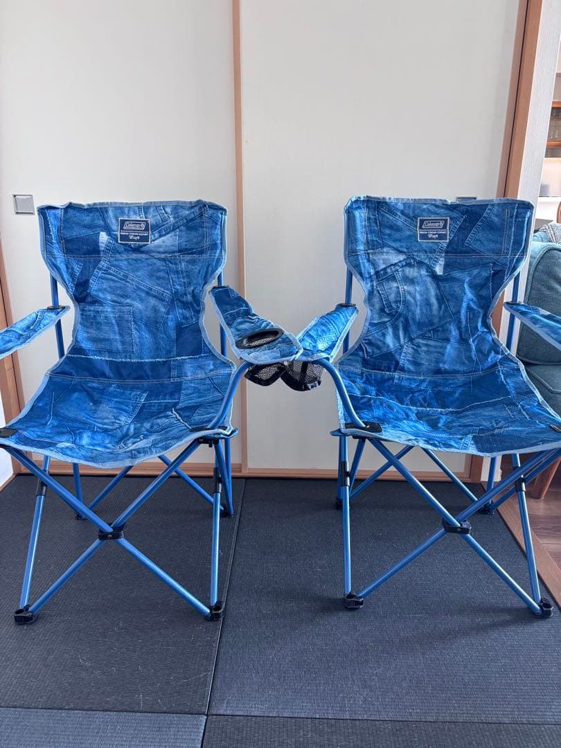 コールマン　チェア　インディゴ　二脚