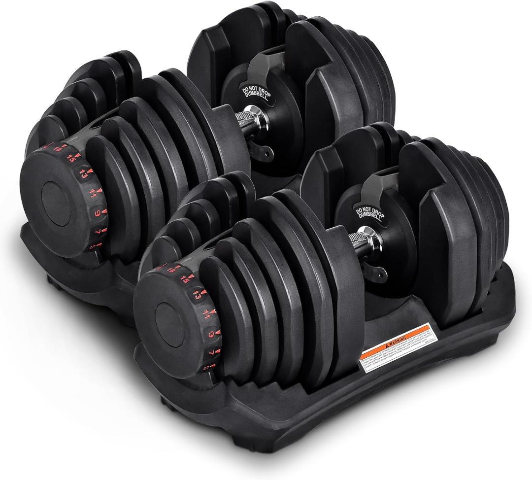 【セット価格】可変式ダンベル40kg 2つ、折り畳み式ベンチシート、フロアマット