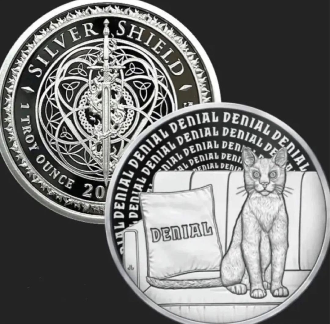2022 Cat-Astrophe Denial キャット 猫 銀貨 純銀