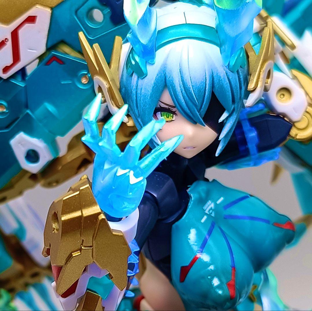 メガミデバイス　皇巫（オウブ) スサノヲ　蒼轟雷電　塗装完成　コトブキヤ