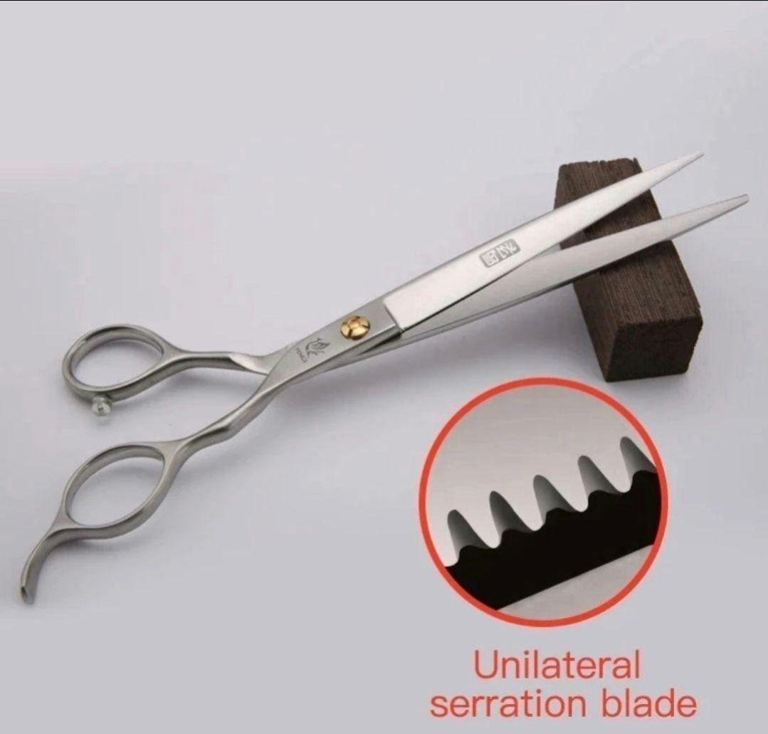 新品★フェニーチェ ストレートシザー★ギザ刄★トリミングばさみ★7インチ