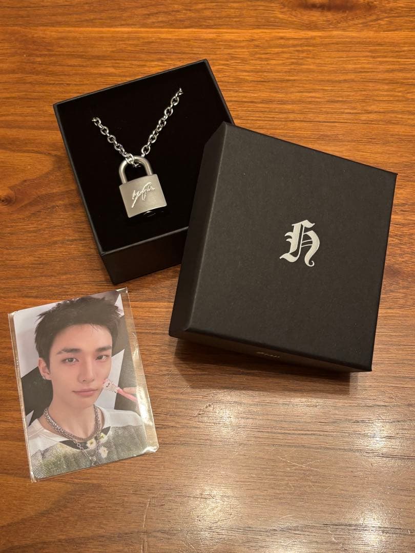 Straykids POPUP ヒョンジン メンプロ 南京錠ネックレス　トレカ入