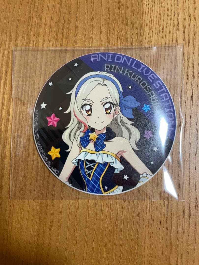 【黒沢凛】アイカツアニON マグネット付きバッジ