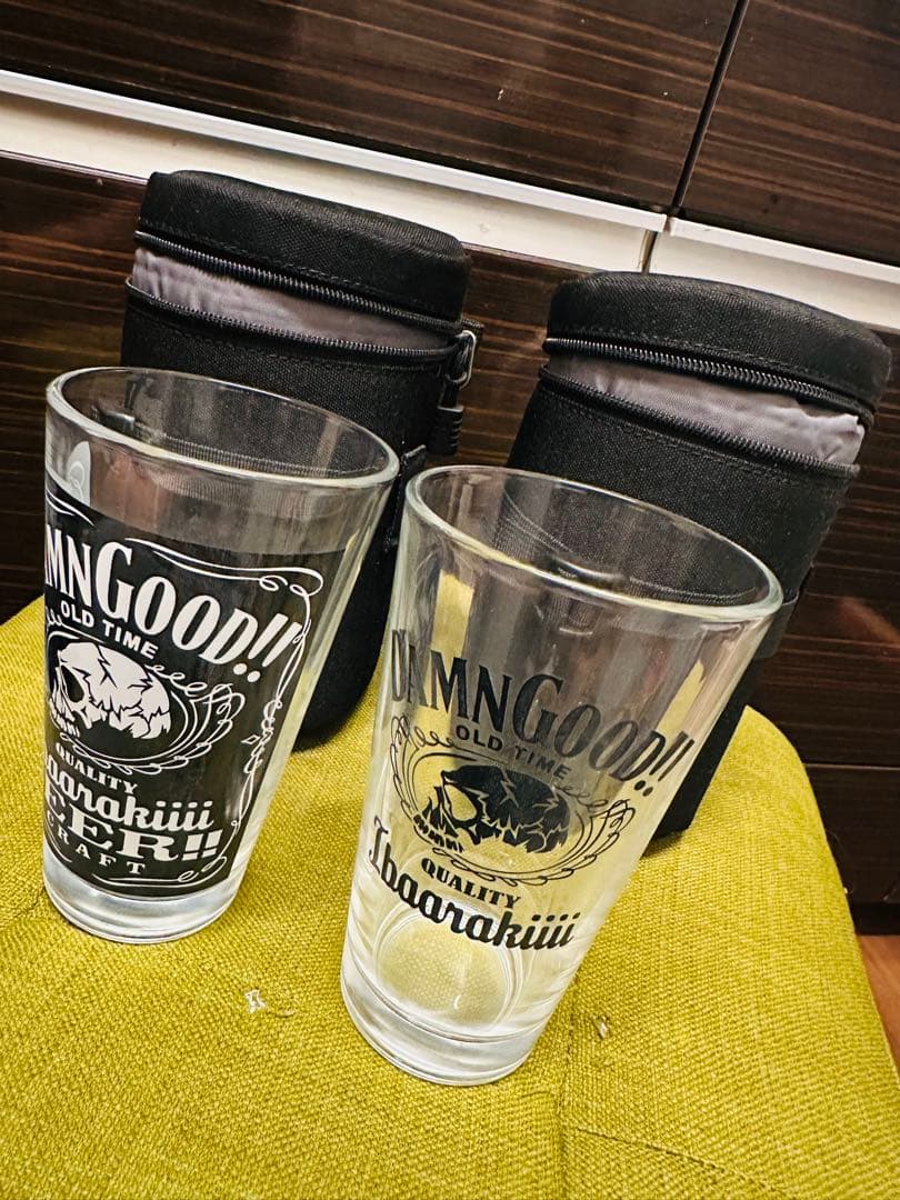 ケース付き ダムグッドガレージ パイントグラス